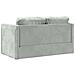 Divano Letto da Terra 2 in 1 Grigio Chiaro 122x204x55cm Velluto - Foto miniatura 7