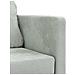 Divano Letto da Terra 2 in 1 Grigio Chiaro 122x204x55cm Velluto - Foto miniatura 9