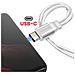 Splitter Audio /carica Usb-c 2in1 Nylon, Bianco - Foto miniatura 4