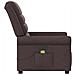 Poltrona Massaggiante Reclinabile Marrone Scuro in Tessuto - Foto miniatura 4