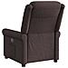 Poltrona Massaggiante Reclinabile Marrone Scuro in Tessuto - Foto miniatura 5