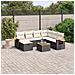 Set Divani da Giardino con Cuscini 8 pz Nero in Polyrattan - Foto miniatura 2
