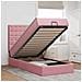 Struttura Letto Pouf con Materassi Rosa 90x200 cm in Velluto - Foto miniatura 2