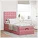 Struttura Letto Pouf con Materassi Rosa 90x200 cm in Velluto - Foto miniatura 4