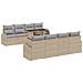 Set Divano da Giardino 9 pcs Beige 100 x 55 x 73 cm Poly Rattan - Foto miniatura 1