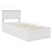 Struttura del letto Bianco 75 x 190 cm Legno multistrato - Foto miniatura 4