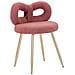 Sedia Mini Ilary Imbottita Rosa E Oro Ø40x67 Cm, Seduta H 46 Cm - Foto miniatura 1