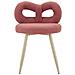 Sedia Mini Ilary Imbottita Rosa E Oro Ø40x67 Cm, Seduta H 46 Cm - Foto miniatura 2