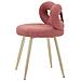 Sedia Mini Ilary Imbottita Rosa E Oro Ø40x67 Cm, Seduta H 46 Cm - Foto miniatura 3