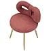 Sedia Mini Ilary Imbottita Rosa E Oro Ø40x67 Cm, Seduta H 46 Cm - Foto miniatura 5