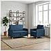 Set di Divani con Storage 2 pcs Blu Poliestere - Foto miniatura 3