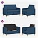 Set di Divani con Storage 2 pcs Blu Poliestere - Foto miniatura 7