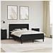 Struttura letto con materasso Nero 140 x 200 cm Similpelle - Foto miniatura 2