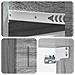 Mobiletto da notte a muro 2 pcs Grigio Sonoma 34,5 x 33 x 20 cm - Foto miniatura 8