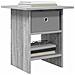 Comodino 2 pcs Grigio Sonoma 41 x 40 x 45 cm Legno multistrato - Foto miniatura 3