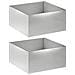 Vaso da giardino 2 pz Argento 60 x 60 x 40 cm Acciaio Inox - Foto miniatura 1