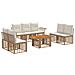 Set Divano da Giardino 8 pz Naturale e Bianco Crema polyrattan - Foto miniatura 1