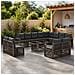 Set Divano da Giardino 13 pz Grigio e Grigio Scuro polyrattan - Foto miniatura 10