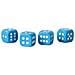 Set 4 Dadi Coprivalvola Blu + Puntini Bianchi - Foto miniatura 1