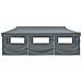 Tenda Pieghevole Pop-up Con 8 Pareti Laterali 3x9 M Antracite - Foto miniatura 2