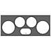 Pannello Touch Control 7368 045 per 4 Zone Cottura Serie Modular Induction Colore Bianco - Foto miniatura 3