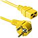 AK5179 0.6m CEE7/7 Schuko Accoppiatore C19 Giallo cavo di alimentazione - Foto miniatura 1