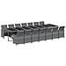 Set Da Pranzo Per Giardino 15 Pz Con Cuscini Polyrattan Grigio - Foto miniatura 8