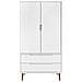 Armadio Bianco 90x55x175 Cm In Legno Massello Di Pino - Foto miniatura 9