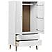 Armadio Bianco 90x55x175 Cm In Legno Massello Di Pino - Foto miniatura 10