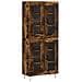 Credenza Rovere Fumo 69,5x34x180 Cm In Legno Multistrato - Foto miniatura 2