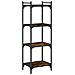 Libreria A 4 Ripiani Rovere Fumo 40x30x120 Cm Legno Multistrato - Foto miniatura 2