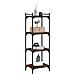 Libreria A 4 Ripiani Rovere Fumo 40x30x120 Cm Legno Multistrato - Foto miniatura 3