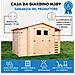 M389 Casetta Da Giardino In Legno Per Esterni Con Legnaia- L206xl328xa218 Cm / 3,53 + 0,97+0,97 M2 - Piccola Casetta In Legno - Foto miniatura 7