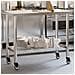 Tavolo Da Lavoro Cucina Con Ruote 110x55x85 Cm In Acciaio Inox - Foto miniatura 1