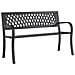 Panca da Giardino Nera 120 cm Acciaio - Foto miniatura 2