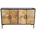 Mobile Credenza Madia Da Interno Soggiorno In Legno E Metallo Con 4 Ante Linea Classic - Foto miniatura 3