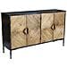 Mobile Credenza Madia Da Interno Soggiorno In Legno E Metallo Con 4 Ante Linea Classic - Foto miniatura 1