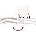 Set Salotto da Giardino 4 pz Bianco in Legno Massello di Pino - Foto miniatura 2