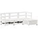 Set Salotto da Giardino 4 pz Bianco in Legno Massello di Pino - Foto miniatura 1