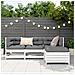 Set Salotto da Giardino 4 pz Bianco in Legno Massello di Pino - Foto miniatura 9