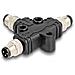 M8 T-Splitter codificato A da 3 pin 1 x maschio a 2 x maschio in parallelo - Foto miniatura 1