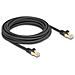 Cavo di rete RJ45 con rivestimento intrecciato Cat. 6A S /FTP maschio-maschio 5 m nero - Foto miniatura 2