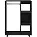 Armadio Rovere Rovere Nero 80x40x110 cm in Legno Multistrato - Foto miniatura 4