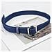 Cintura Oxford Da Donna Con Fibbia Quadrata - Cintura Spessa E Morbida Regolabile Darkblue - Foto miniatura 2