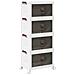 Scatola Portaoggetti Con Ruote 4 Livelli 28 L 48x29,5x112,5 Cm - Foto miniatura 2