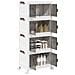 Scatola Portaoggetti Con Ruote 4 Livelli 28 L 48x29,5x112,5 Cm - Foto miniatura 1