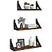 Set Mensole Parete 3pz Rovere Fumo In Legno Multistrato - Foto miniatura 3