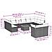 Set Divani Da Giardino 13 Pz Con Cuscini Grigio In Polyrattan - Foto miniatura 2