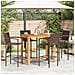 Set Bar Giardino 5pz Marrone Legno Massello Acacia e Polyrattan - Foto miniatura 3