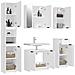 Set di Mobili da Bagno 5 pz Bianco in Legno Multistrato - Foto miniatura 4